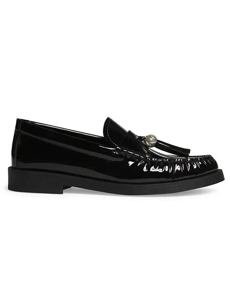 givenchy pearl-embellished patent leather loafers|Mr G loafers in patent leather .